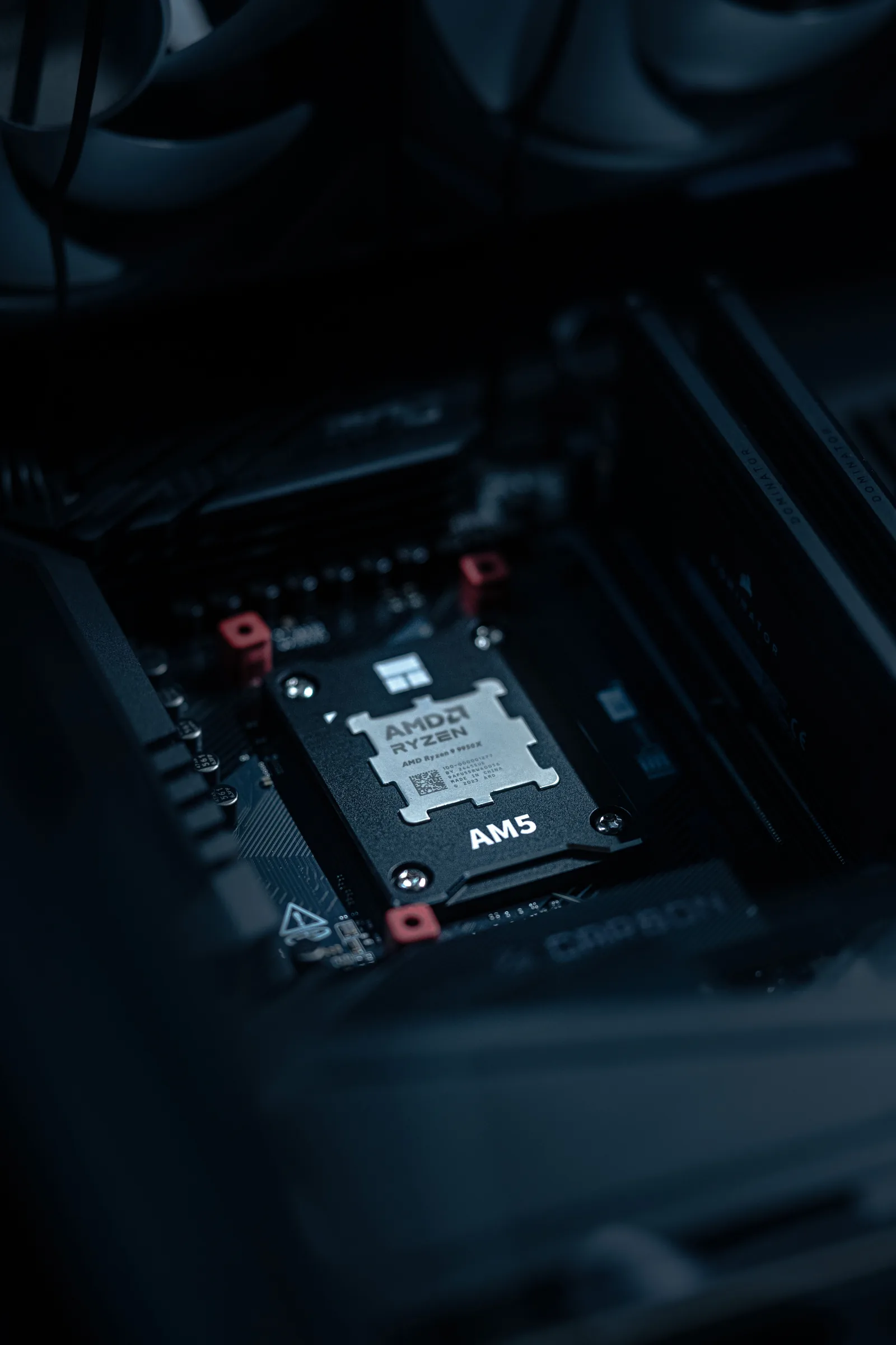 Close-up of a server processor chip