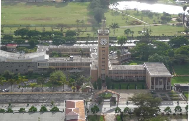 Aerial view of the Parliament Buildings of Kenya, Nairobi