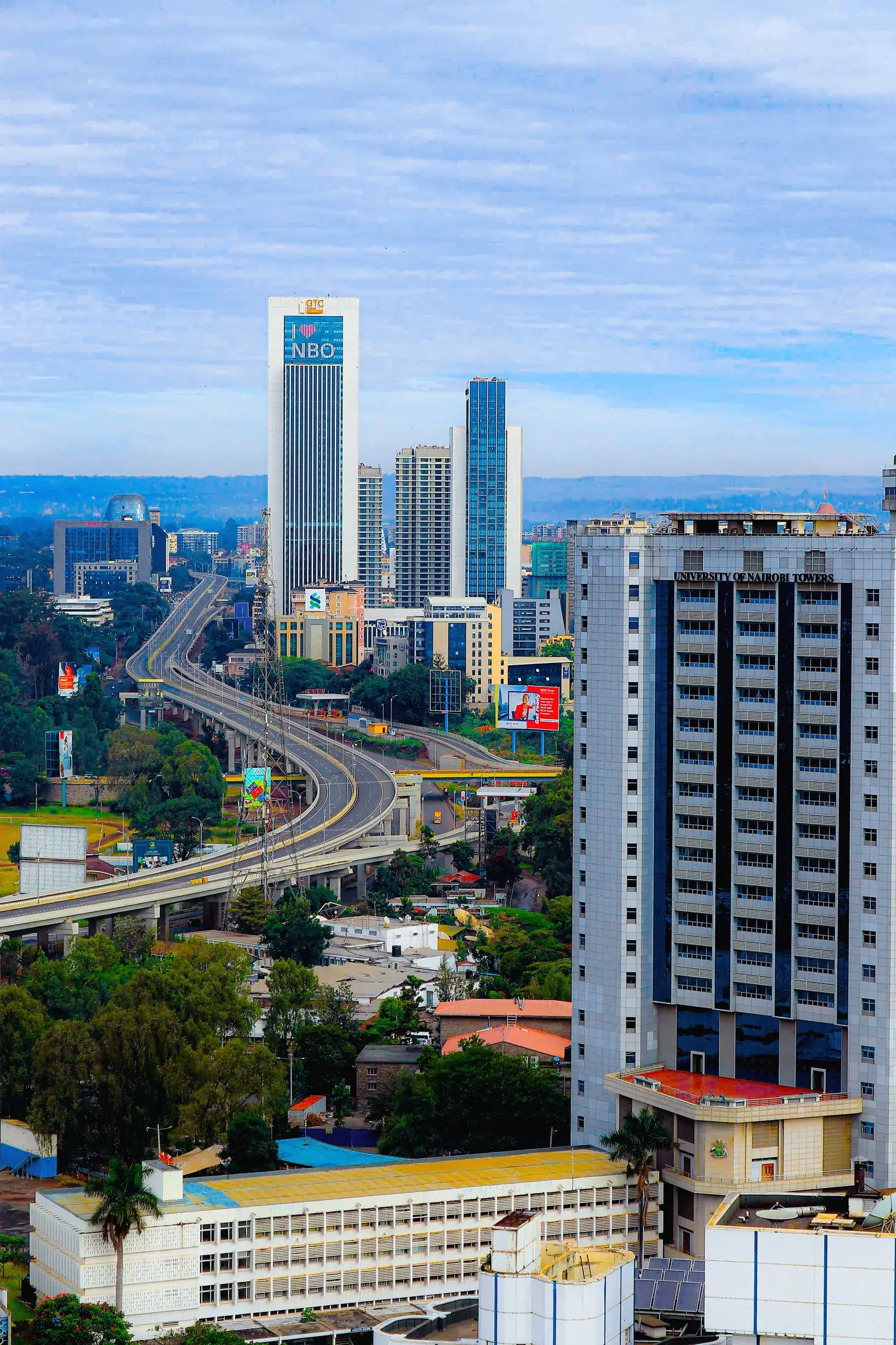 The Nairobi Expressway crossing above Mombasa Road