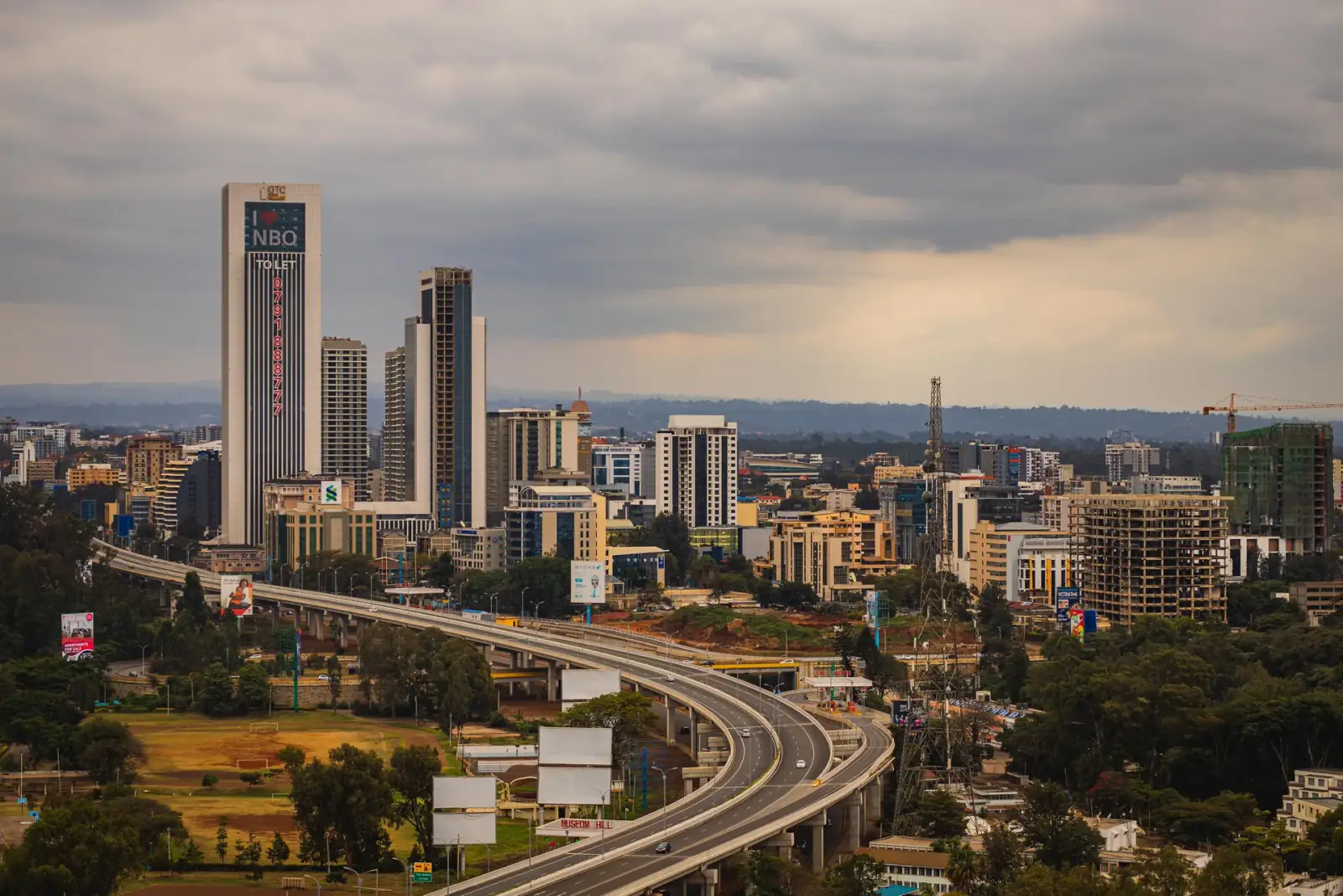 Westlands commercial district in Nairobi