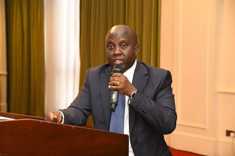 Principal Secretary Eng. John Tanui addressing the KDEAP backbone pre-bid session in Nairobi