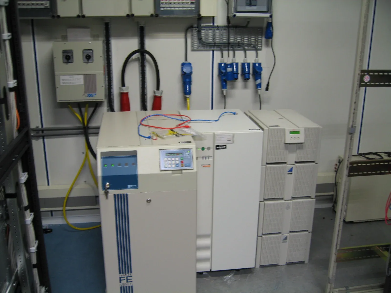 UPS units and switchgear in a data centre power room